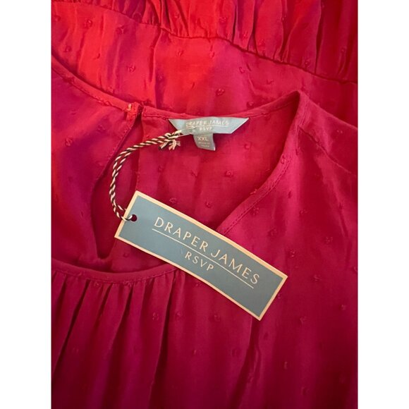 Draper James RSVP sleeveless tiered dress pockets pink knobby A-line lined - Picture 3 of 9